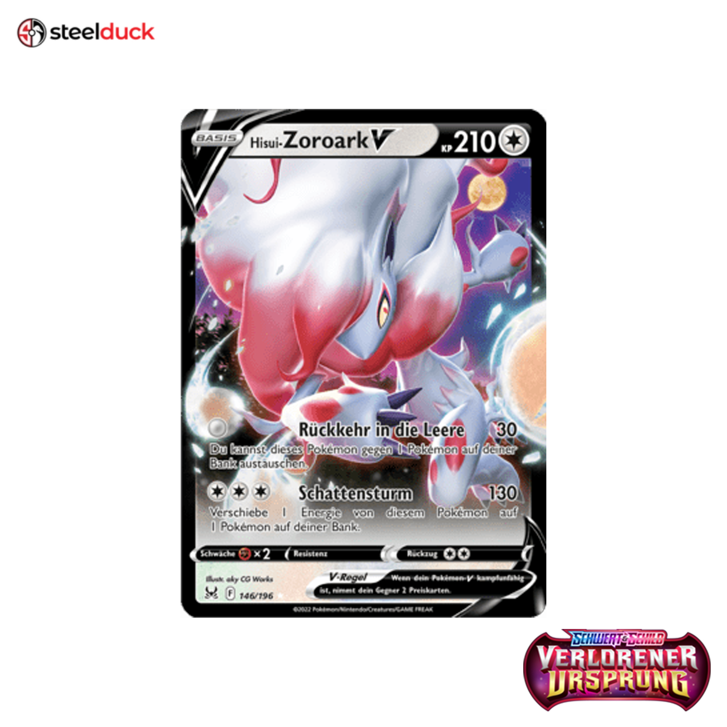 Hisui-Zoroark V (146/196) Verlorener Ursprung - Holo Rare V