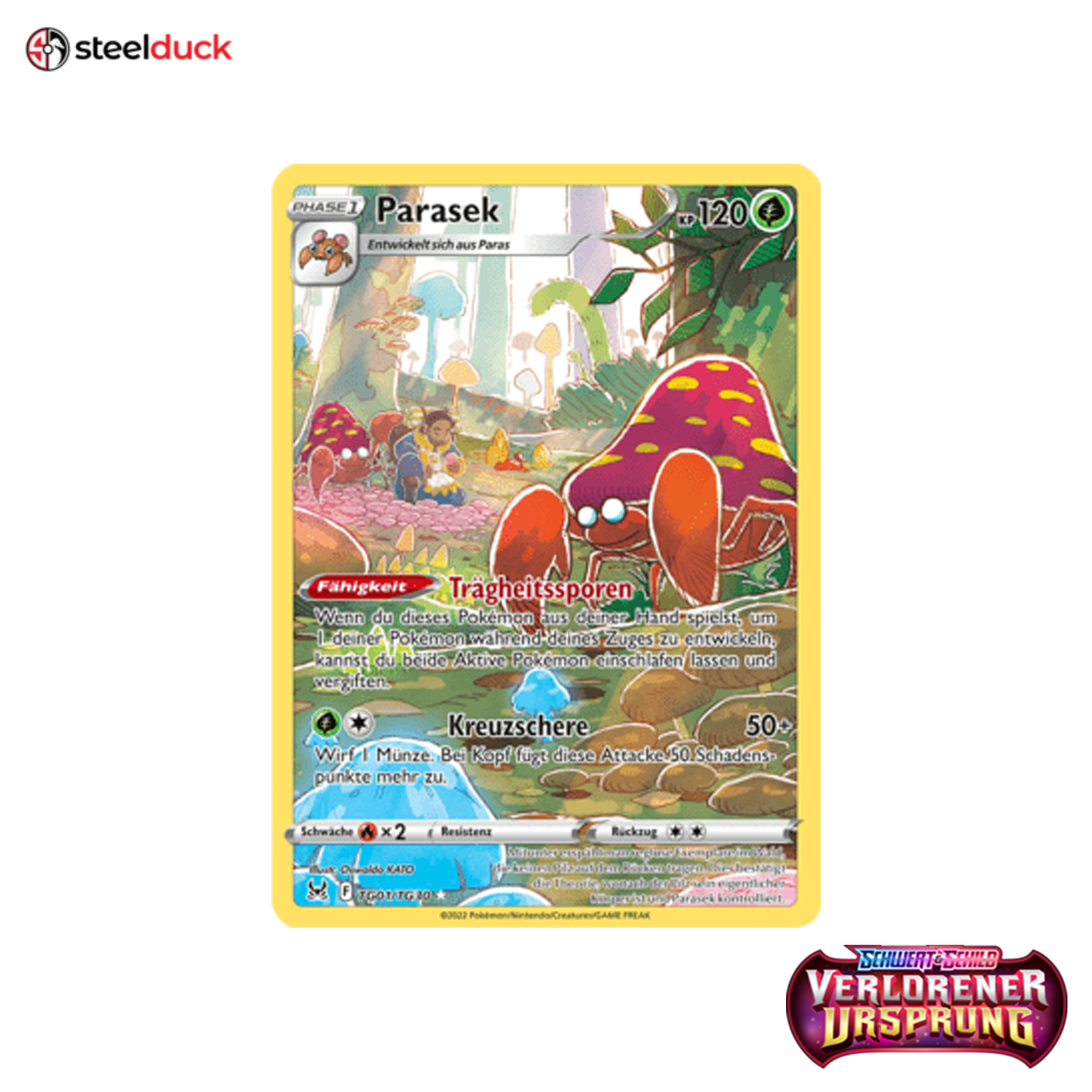 Parasek (TG01/TG30) Verlorener Ursprung - Trainer Gallery Holo Rare