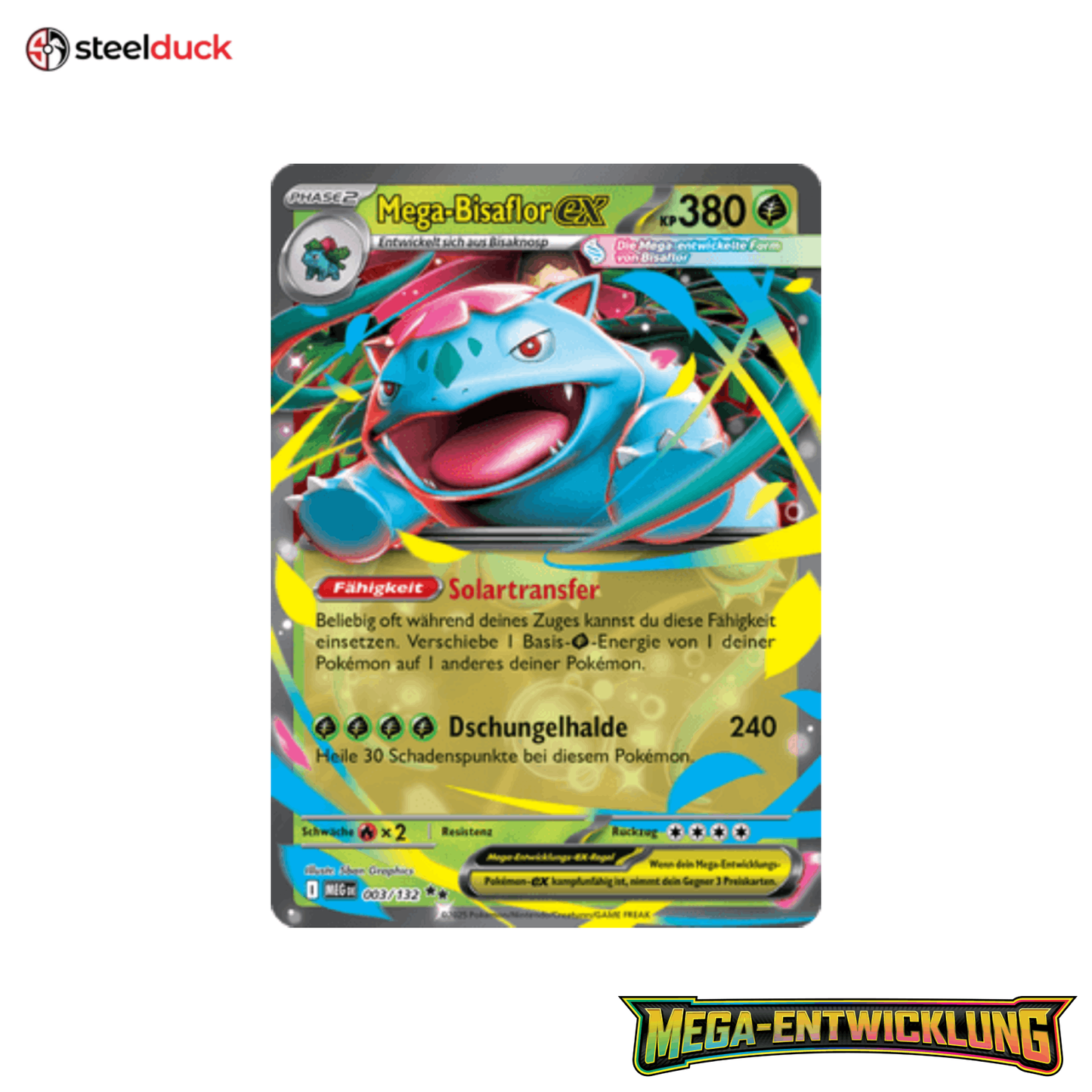 Mega-Bisaflor ex (003/132) Mega-Entwicklung - Double Rare