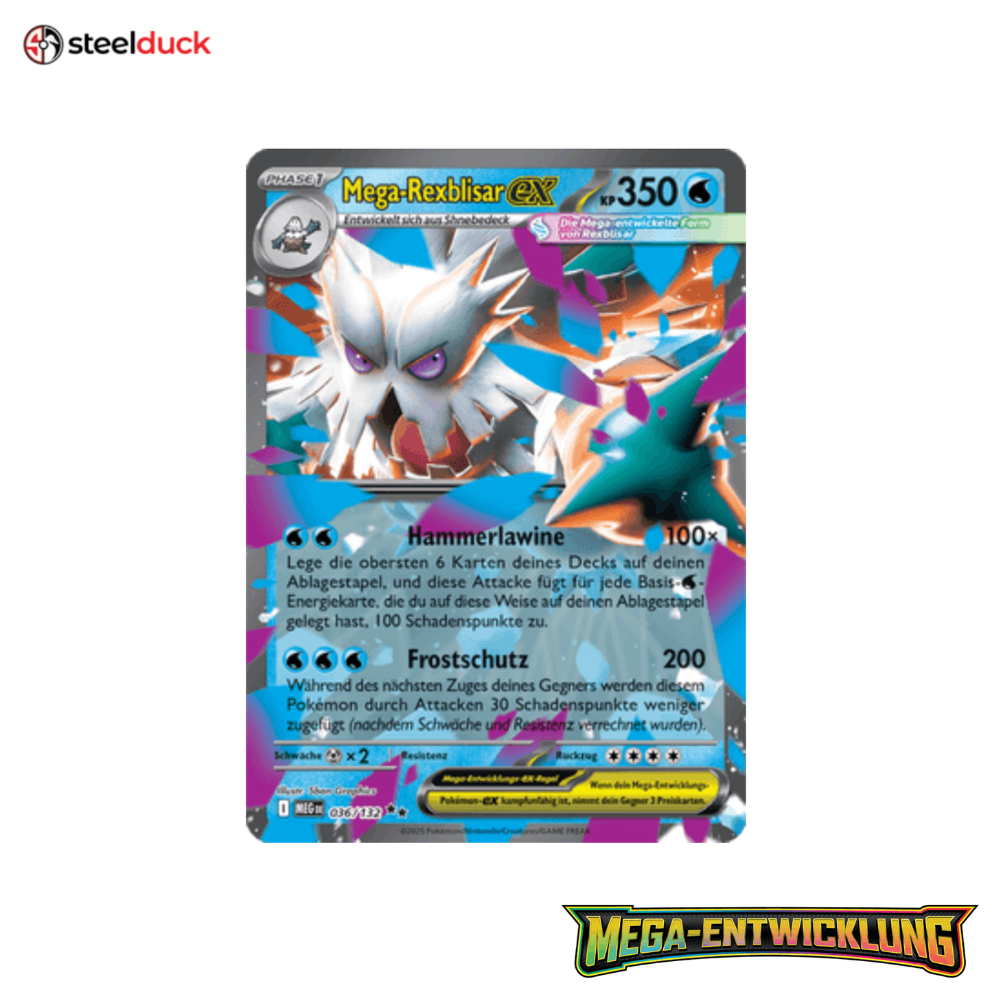 Mega-Rexblisar ex (036/132) Mega-Entwicklung - Double Rare