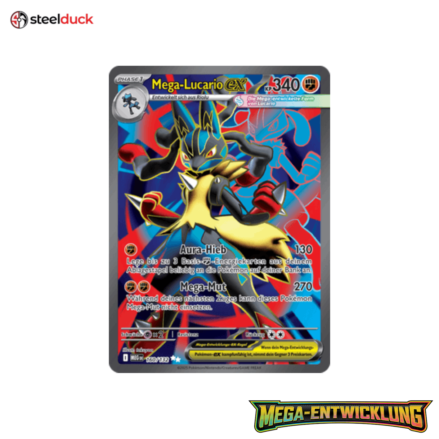 Mega-Lucario ex (160/132) Mega-Entwicklung - Ultra Rare