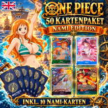 One Piece Nami - 50 KARTETPAKET INKL 10 HOLOS + INKL 10 NAMI KARTEN - ENGLISCH