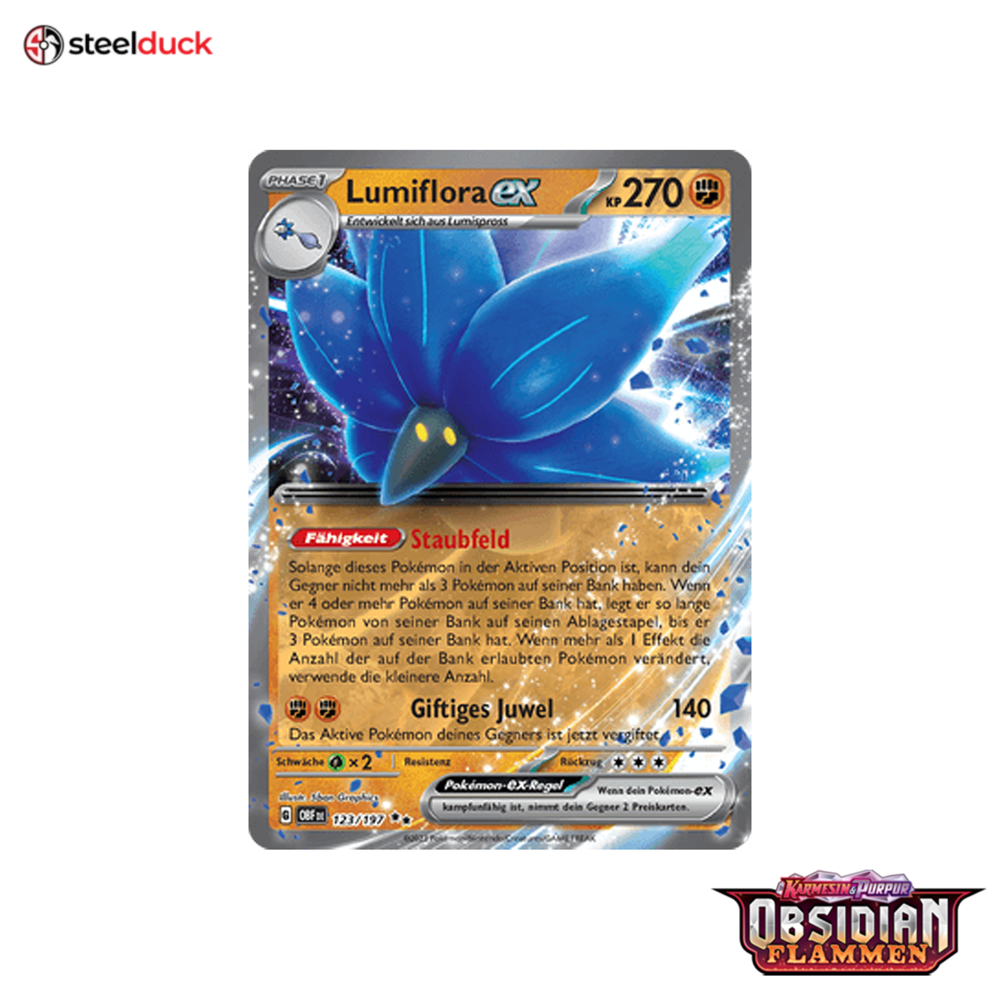 Lumiflora ex (123/197) Obsidianflammen - Double Rare