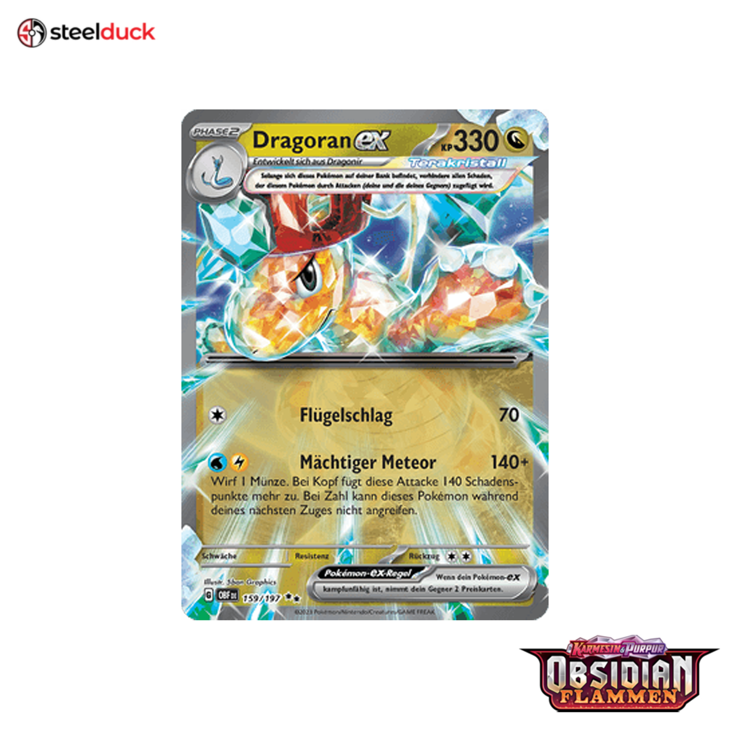 Dragoran ex (159/197) Obsidianflammen - Double Rare