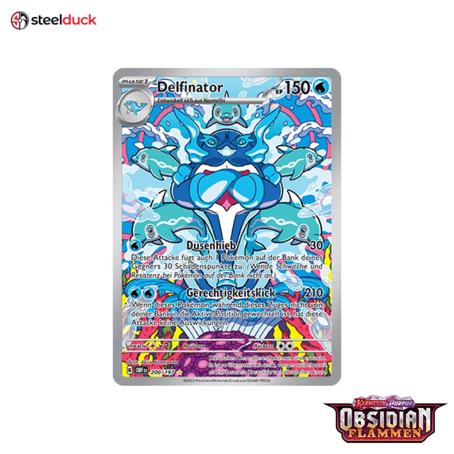 Delfinator (200/197) Obsidianflammen - Illustration Rare