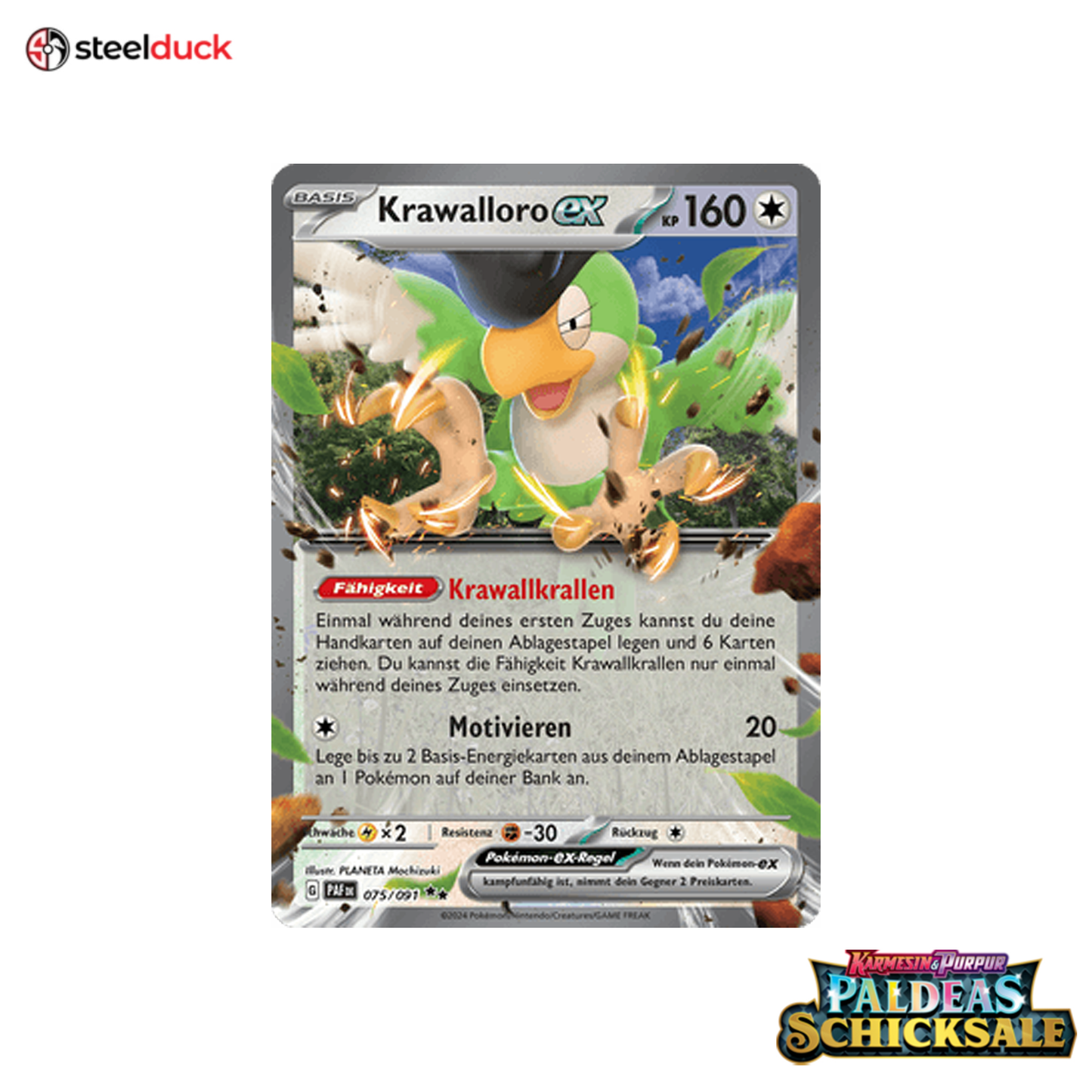 Krawalloro ex (075/091) Paldeas Schicksale - Double Rare