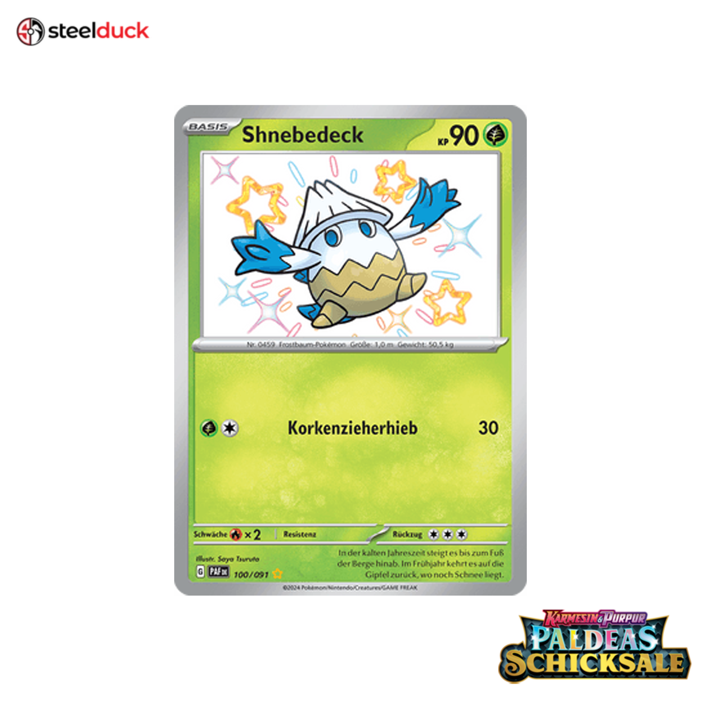 Shnebedeck (100/091) Paldeas Schicksale - Seltene schillernde Sammelkarte