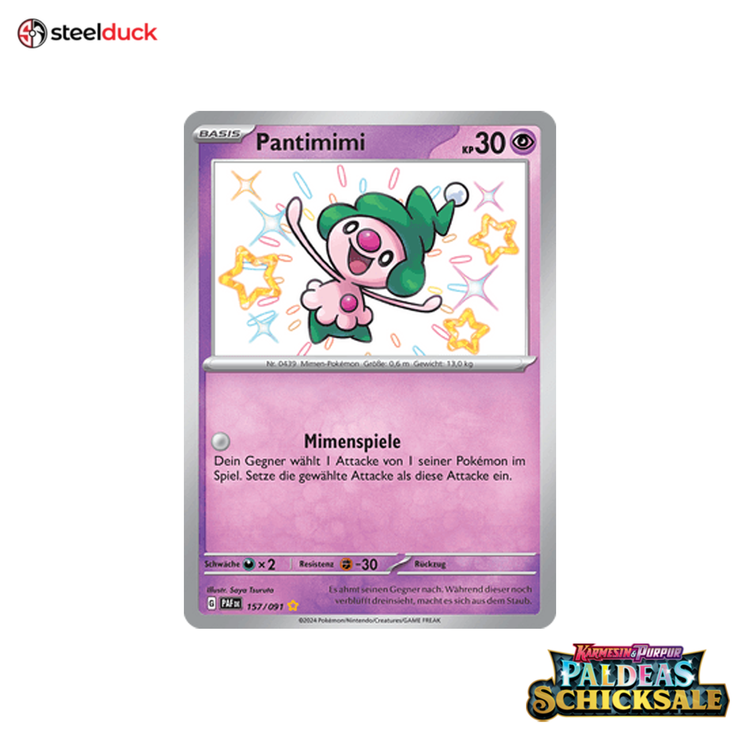 Pantimimi (157/091) Paldeas Schicksale - Seltene schillernde Sammelkarte