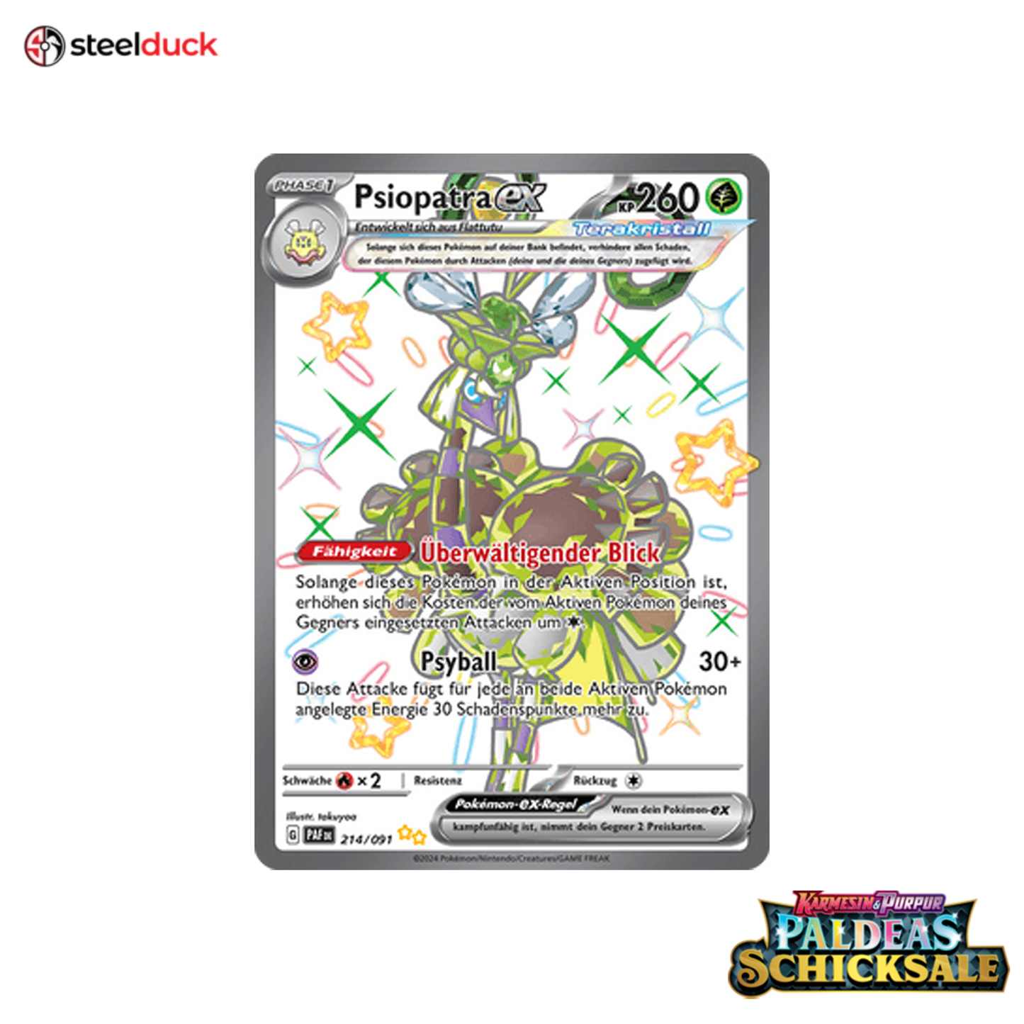 Psiopatra ex (214/091) Paldeas Schicksale - Ultraseltene schillernde Sammelkarte