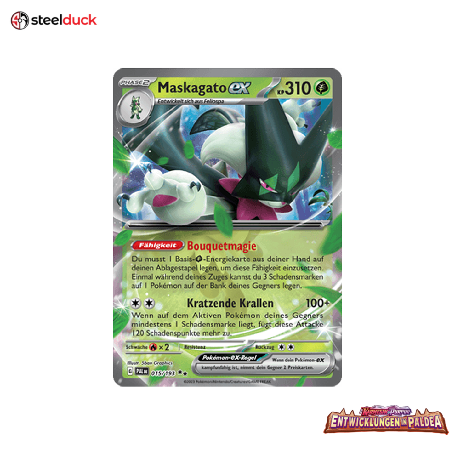 Maskagato ex (015/193) Entwicklungen in Paldea - Double Rare