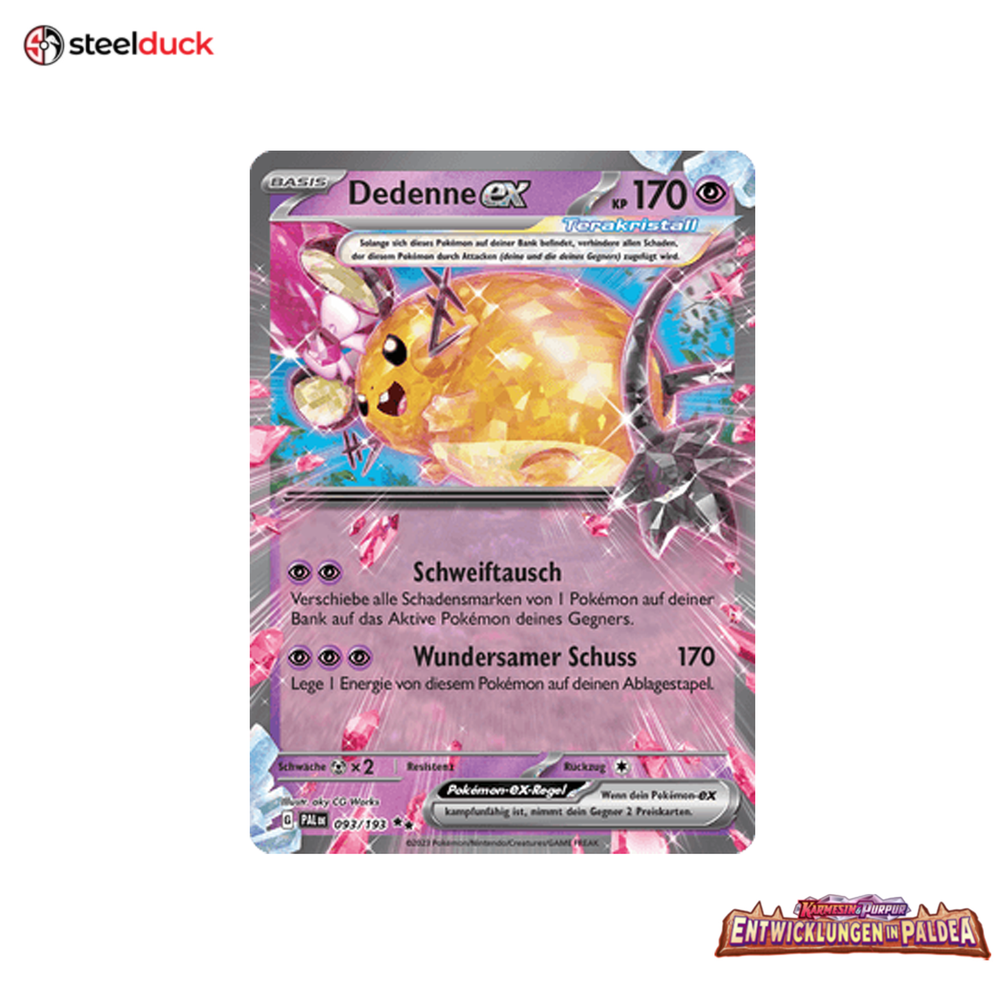 Dedenne ex (093/193) Entwicklungen in Paldea - Double Rare