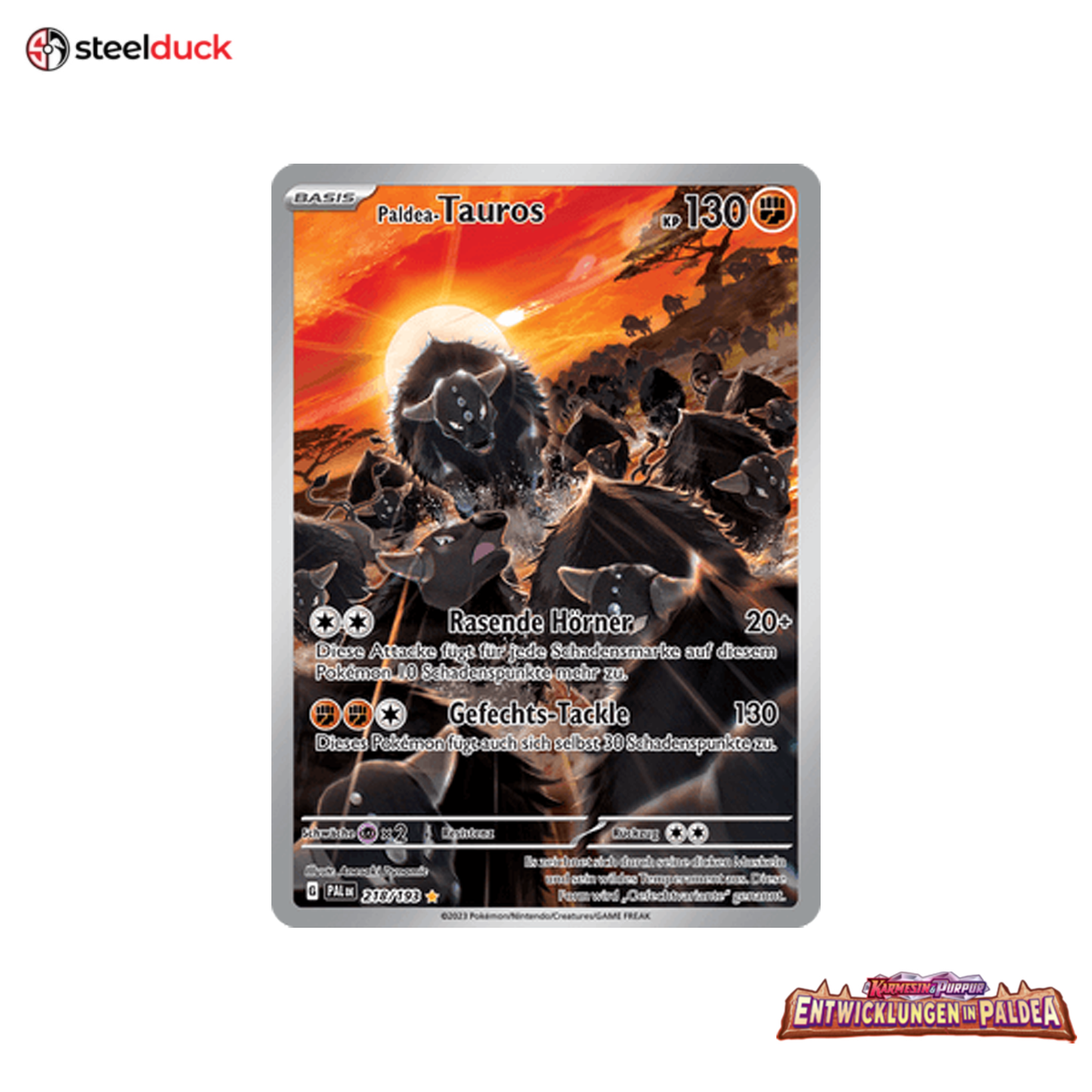 Paldea-Tauros (218/193) Entwicklungen in Paldea - Illustration Rare
