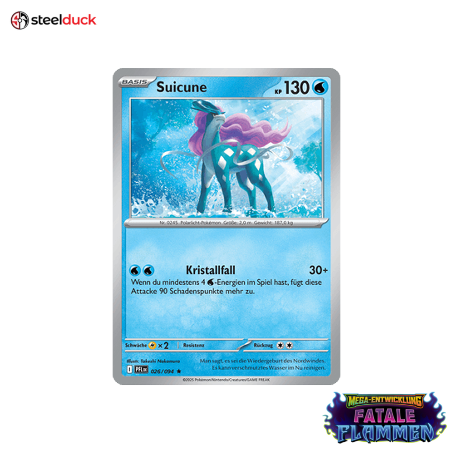 Suicune (026/094) Fatale Flammen - Rare