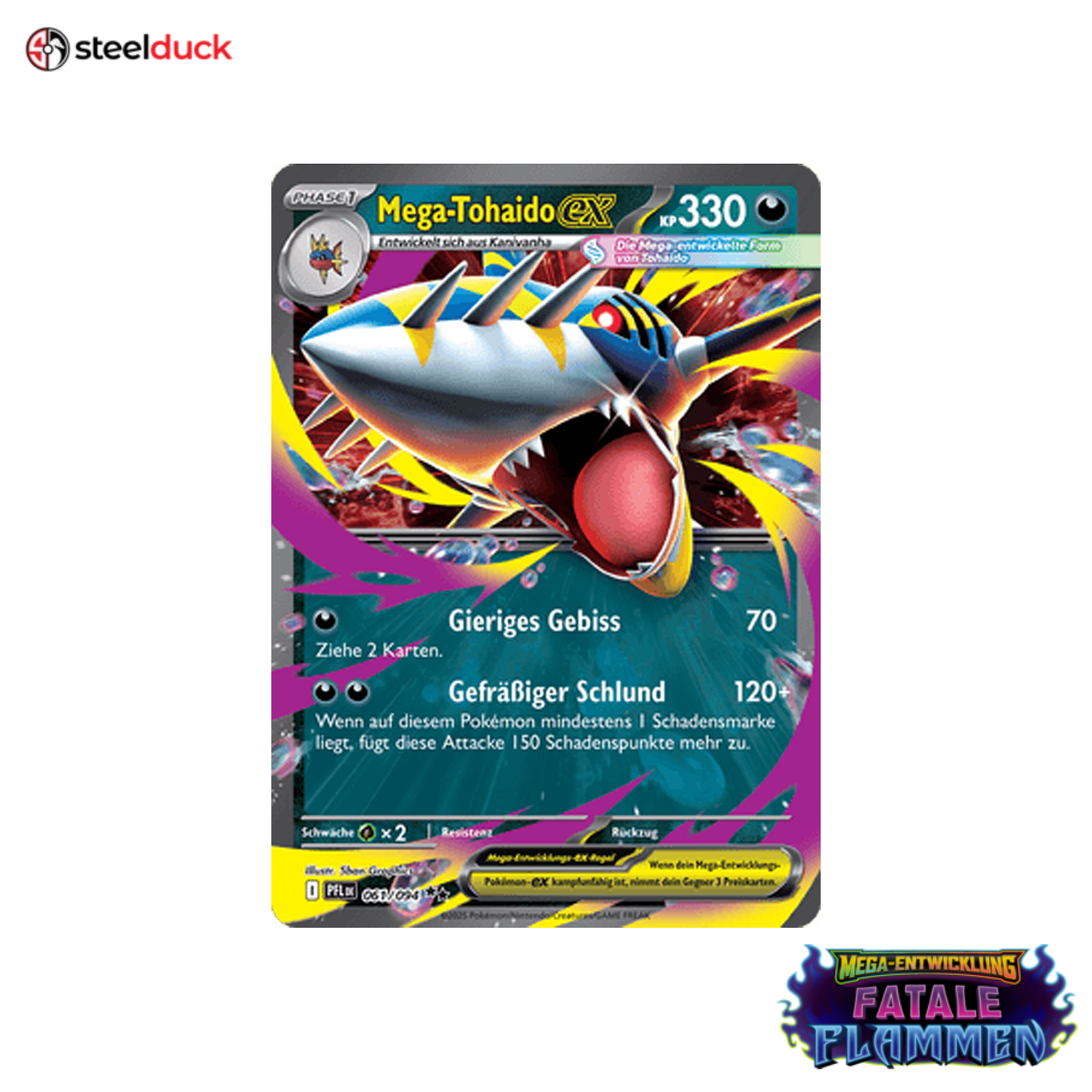 Mega-Tohaido ex (061/094) Fatale Flammen - Double Rare