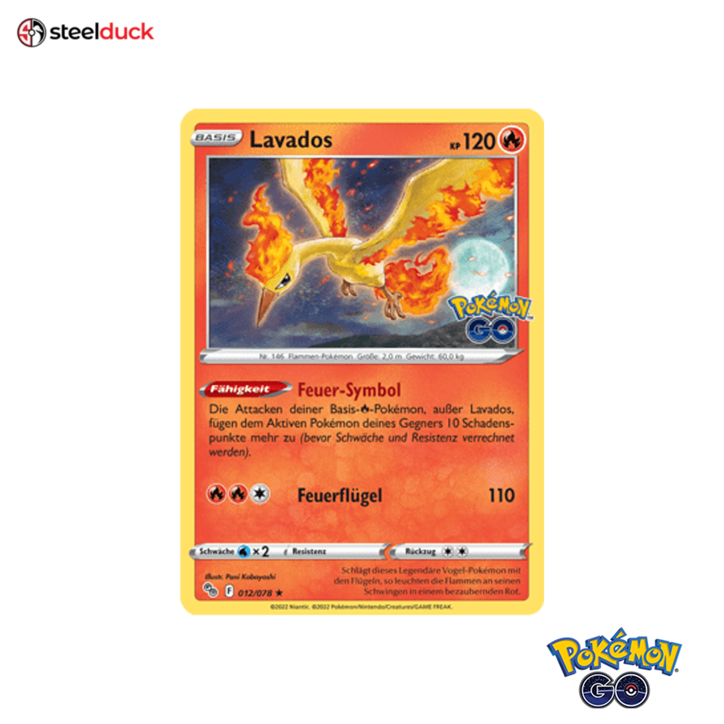 Lavados (012/078) Pokémon Go - Holo Rare