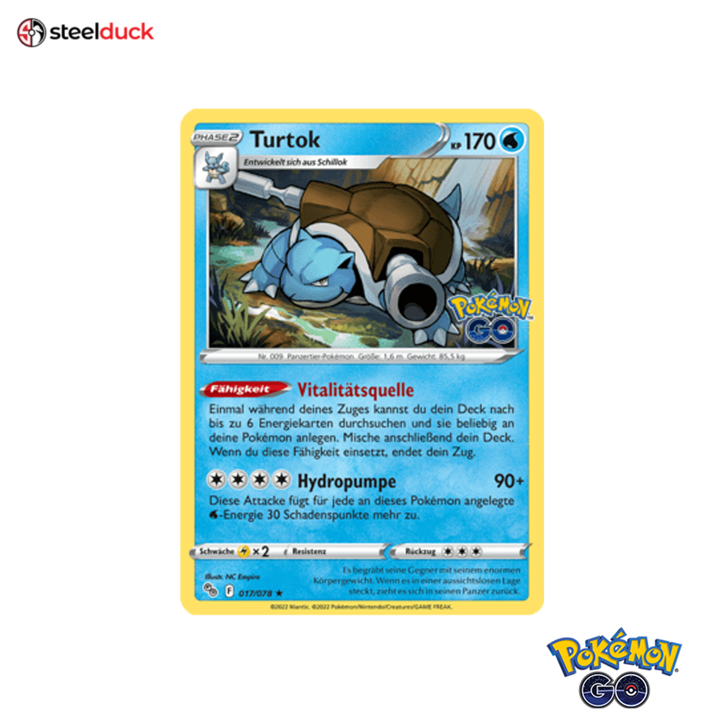 Turtok (017/078) Pokémon Go - Holo Rare