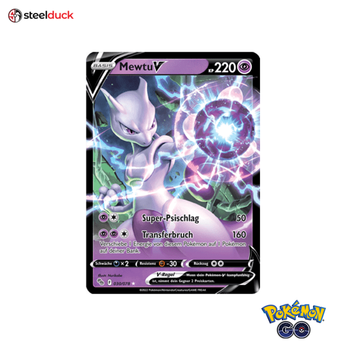 Mewtu V (030/078) Pokémon Go - Holo Rare V