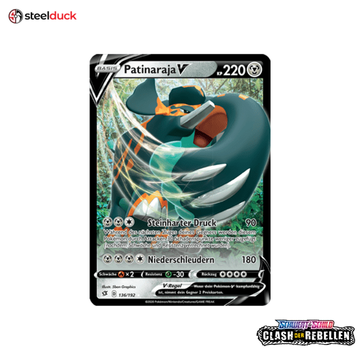 Patinaraja V (136/192) Clash der Rebellen - Holo Rare V