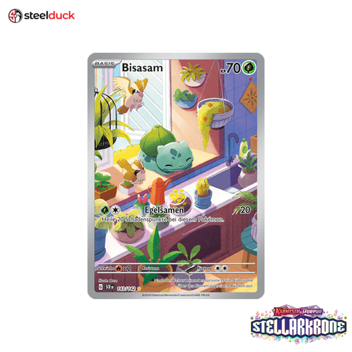 Bisasam (143/142) Stellarkrone - Illustration Rare