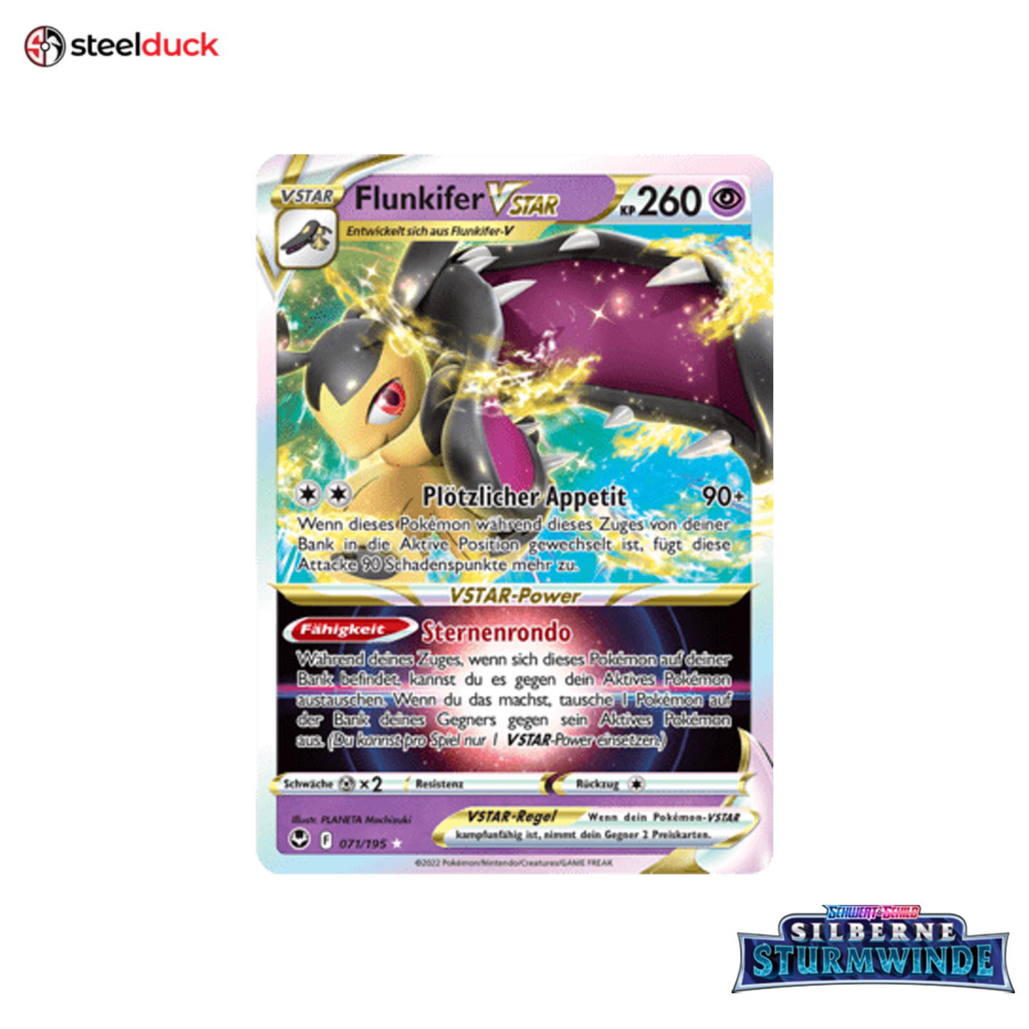 Flunkifer VSTAR (071/195) Silberne Sturmwinde - Holo Rare VSTAR