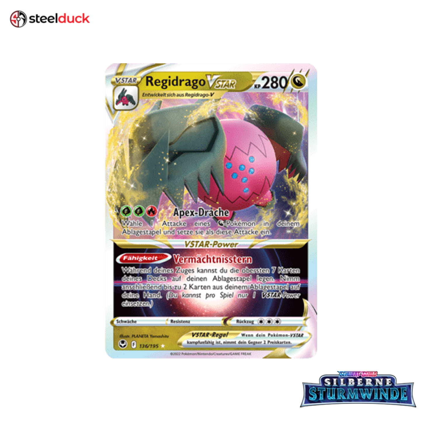 Regidrago VSTAR (136/195) Silberne Sturmwinde - Holo Rare VSTAR