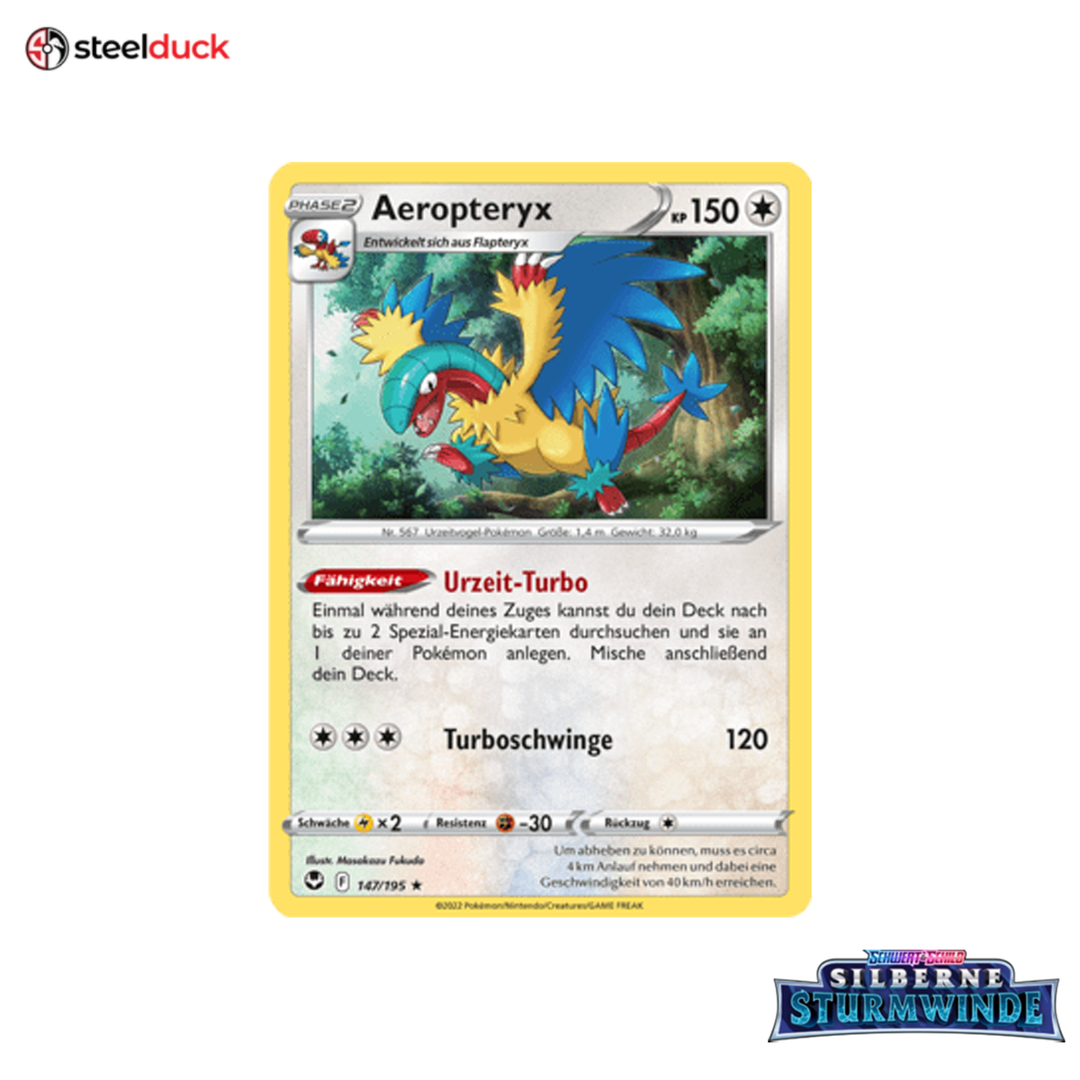 Aeropteryx (147/195) Silberne Sturmwinde - Holo Rare