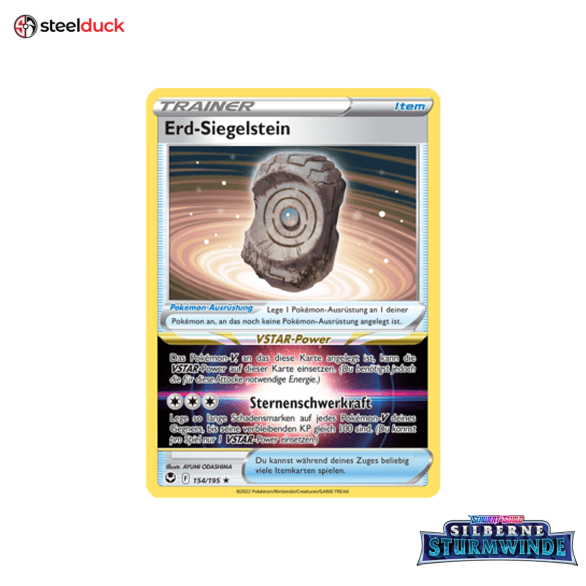 Erd-Siegelstein (154/195) Silberne Sturmwinde - Holo Rare