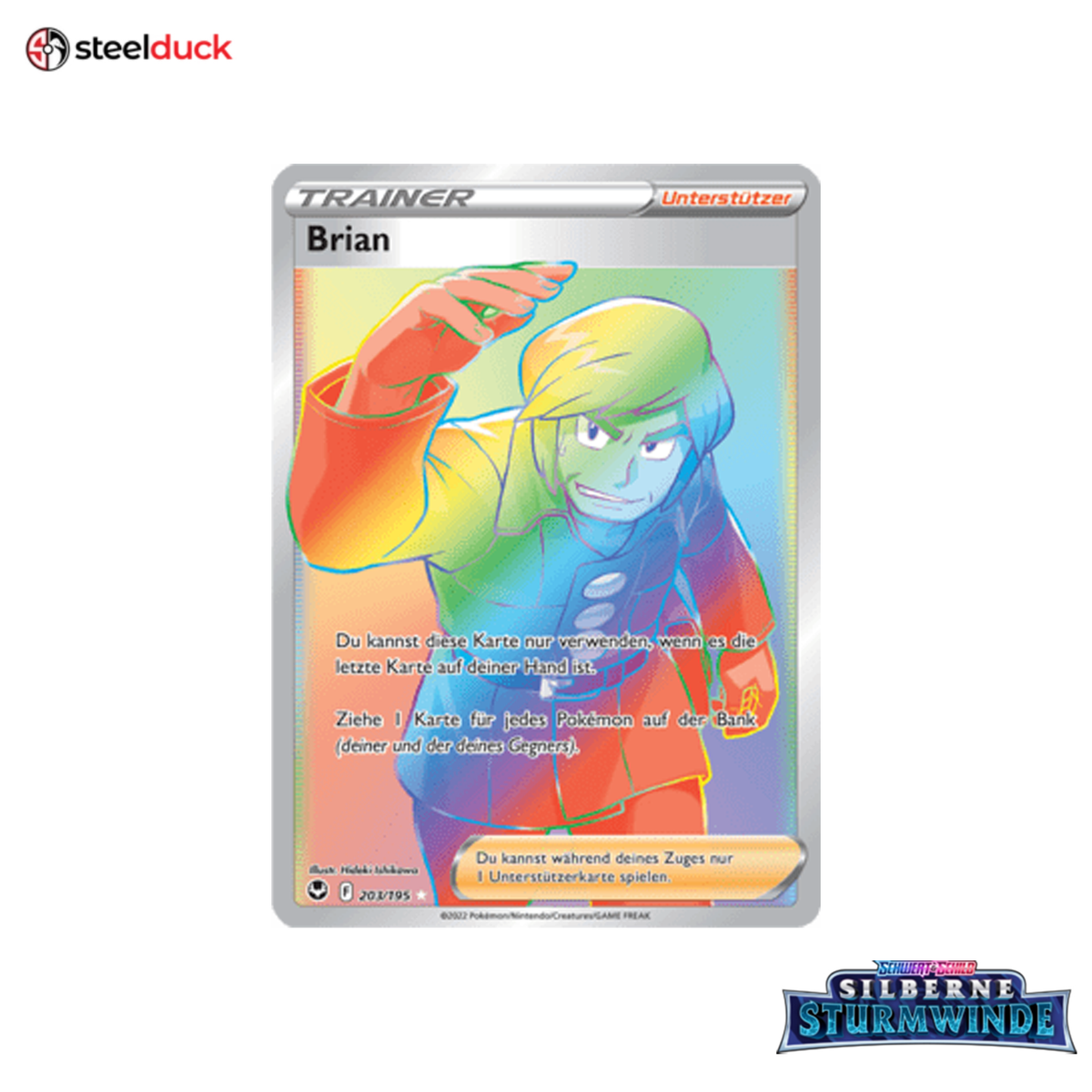 Brian (203/195) Silberne Sturmwinde - Rainbow Rare