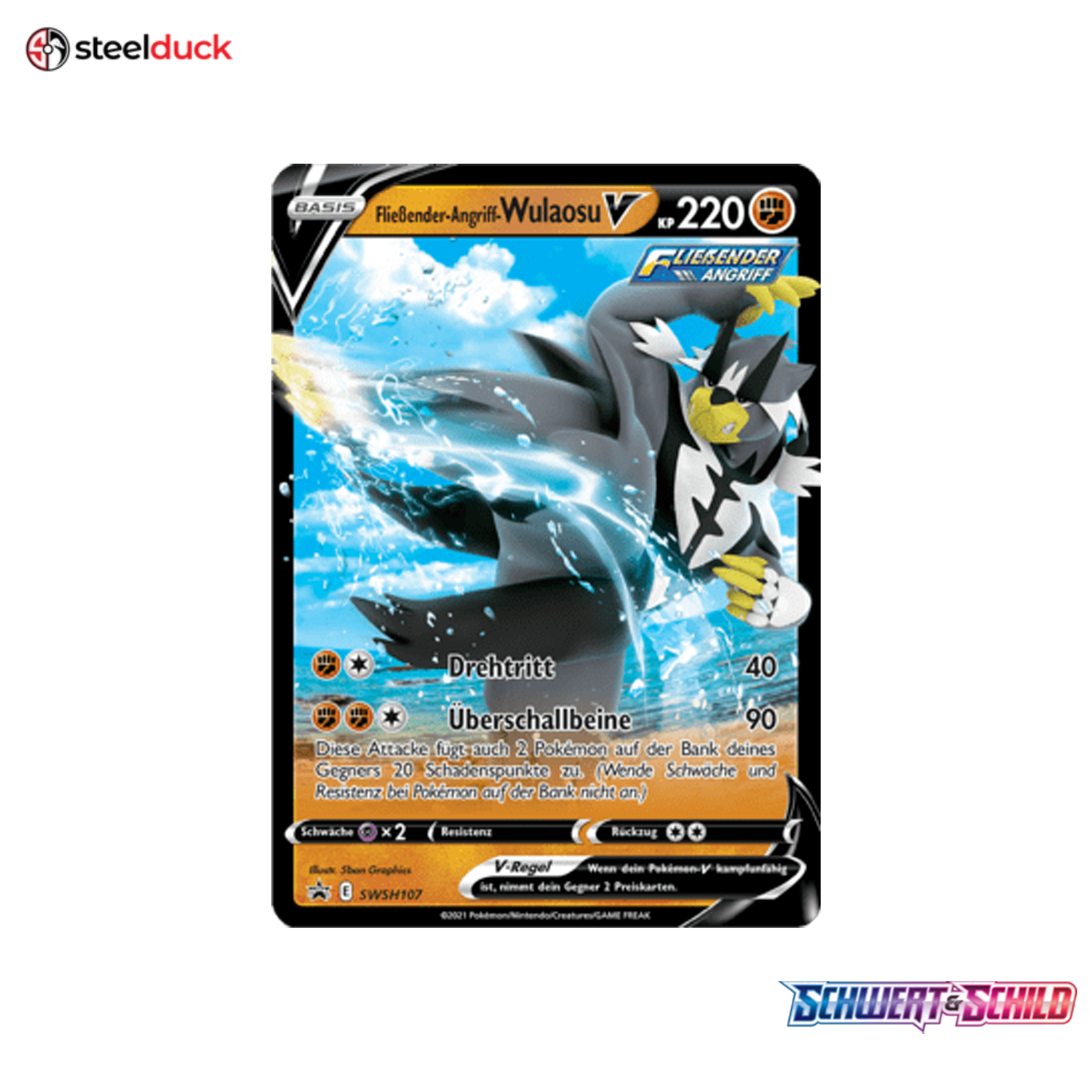 Fließender-Angriff-Wulaosu V (SWSH107) SWSH Black Star Promos