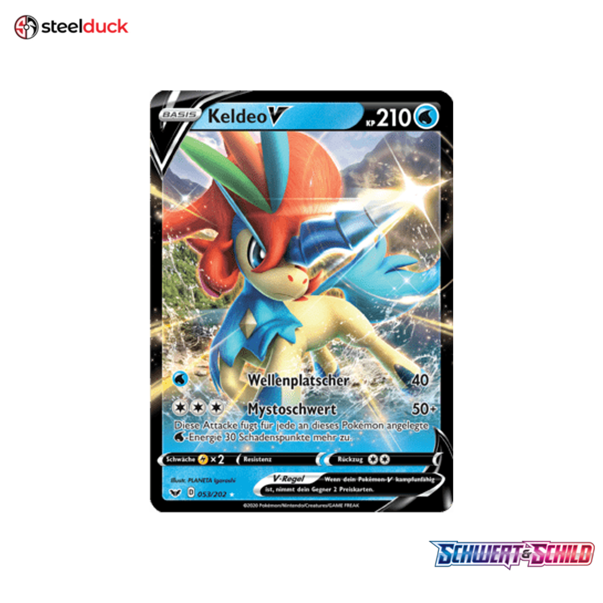 Keldeo V (053/202) Schwert & Schild - Holo Rare V
