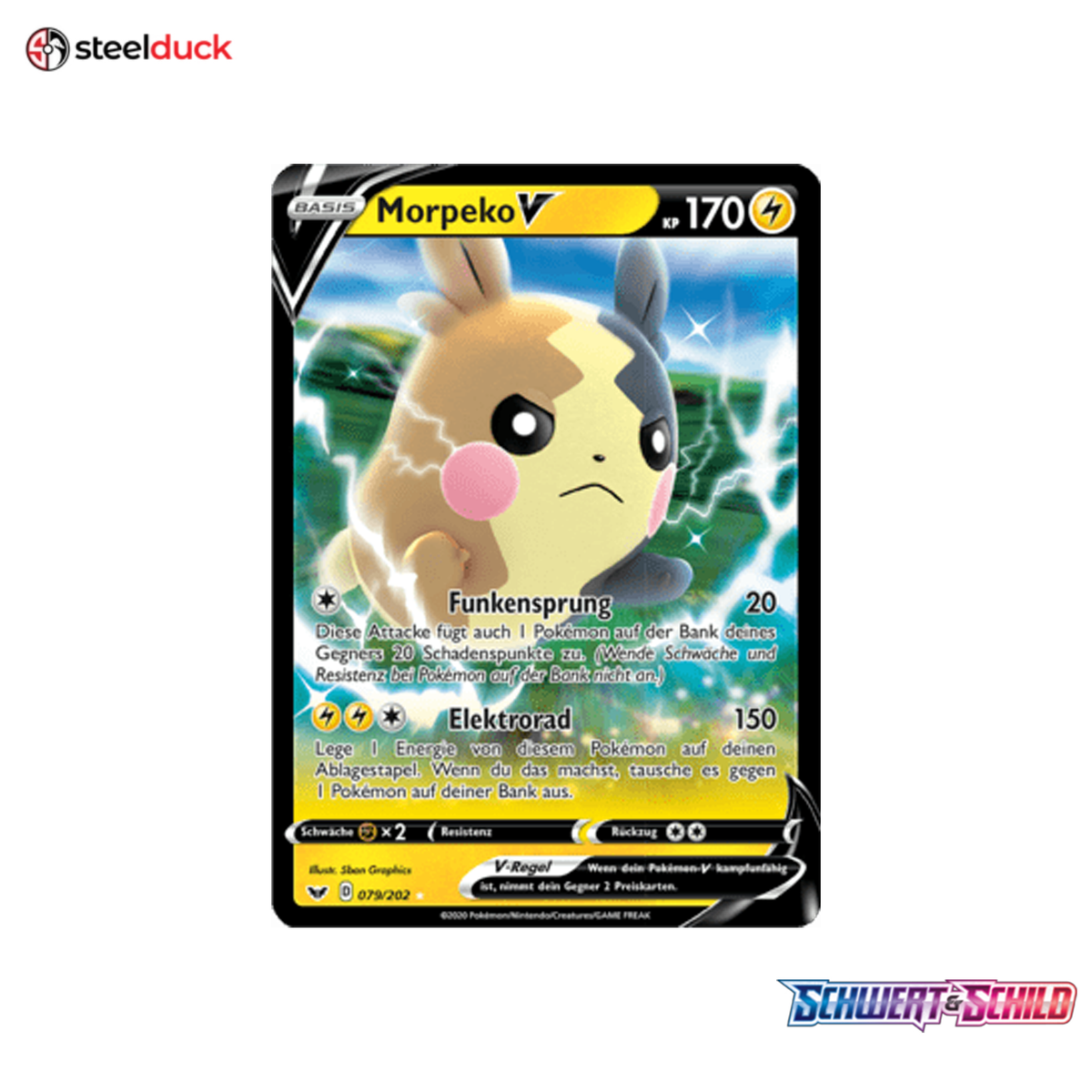 Morpeko V (079/202) Schwert & Schild - Holo Rare V