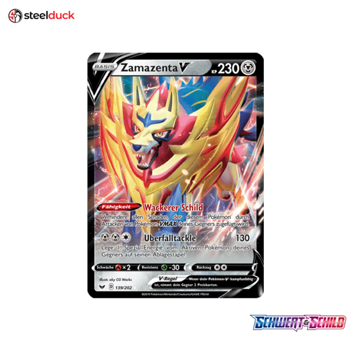 Zamazenta V (139/202) Schwert & Schild - Holo Rare V