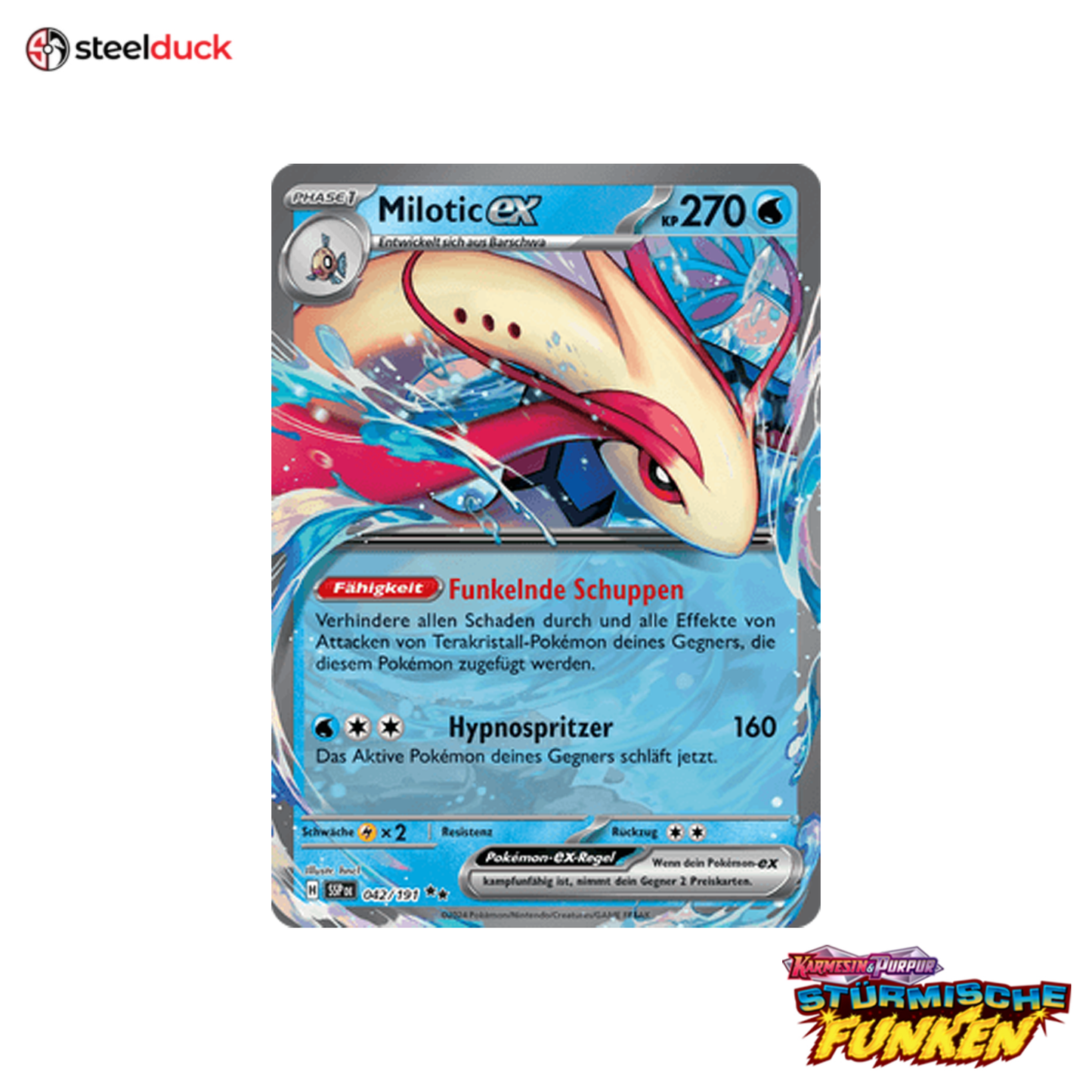Milotic ex (042/191) Stürmische Funken - Double Rare