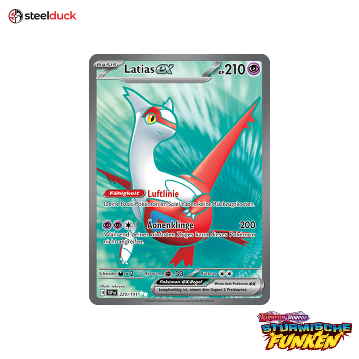 Latias ex (220/191) Stürmische Funken - Ultra Rare