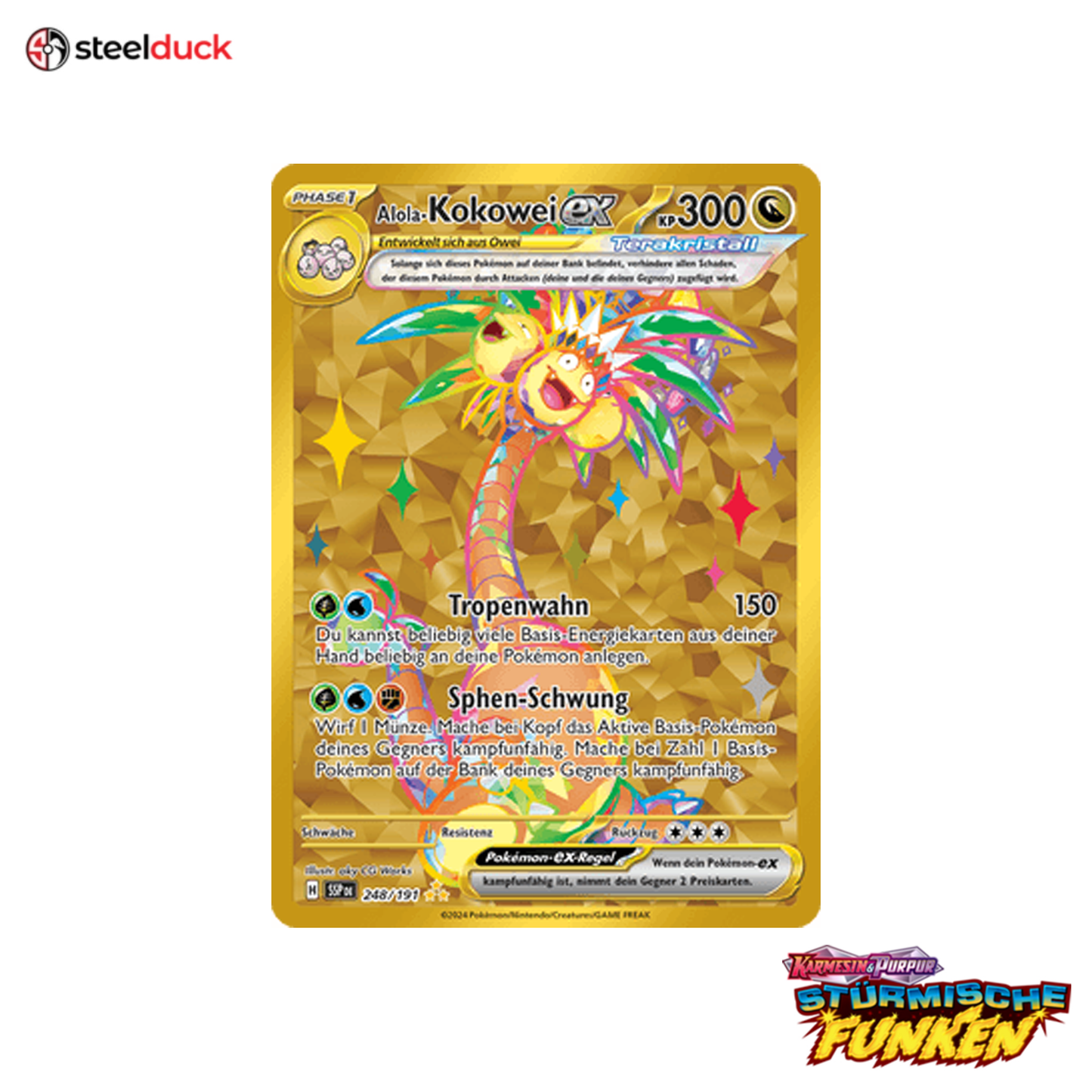 Alola-Kokowei ex (248/191) Stürmische Funken - Secret Rare