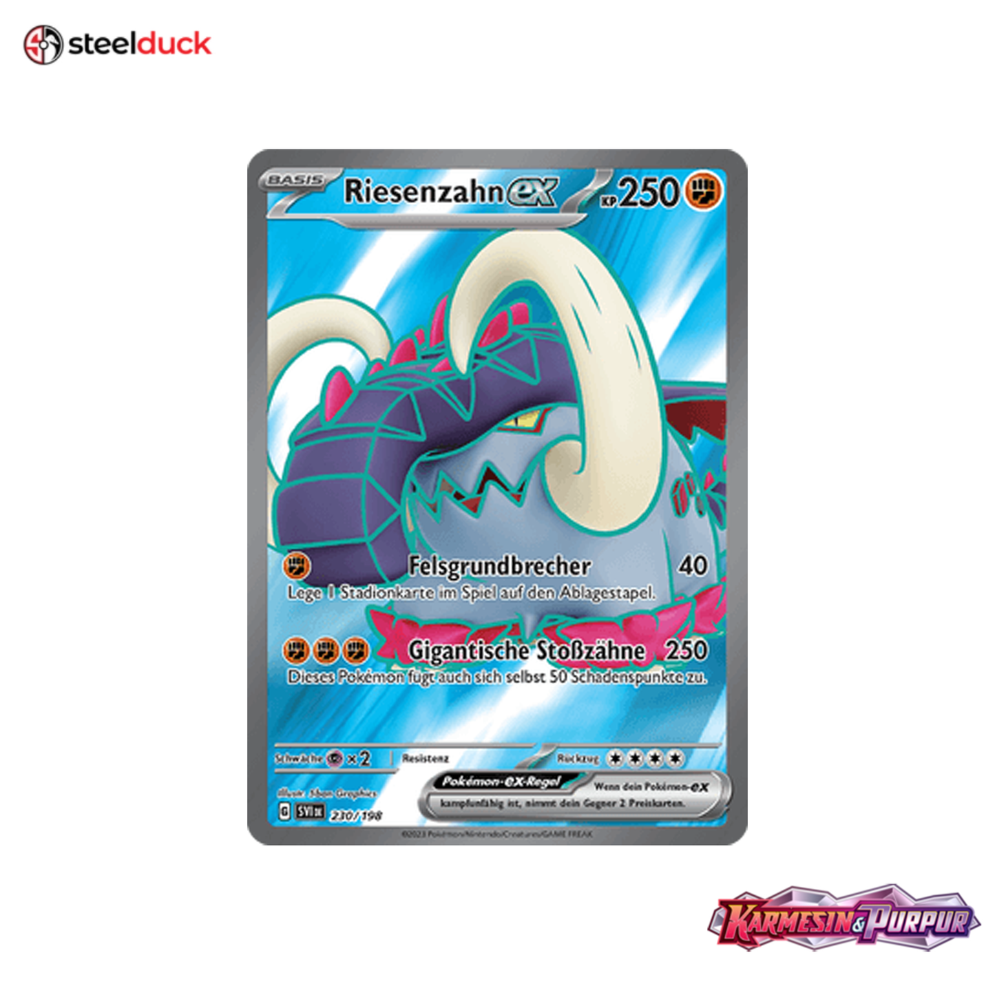 Riesenzahn ex (230/198) Karmesin & Purpur - Ultra Rare