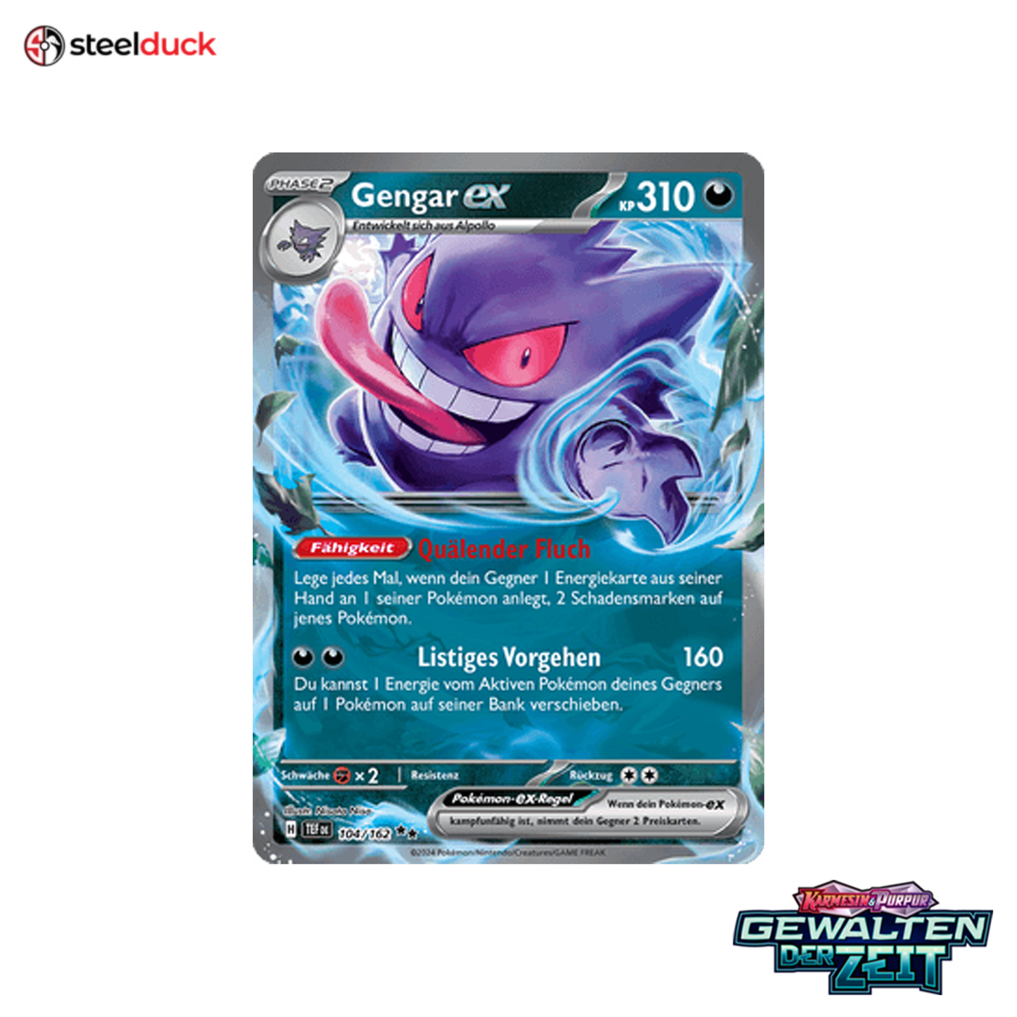 Gengar ex (104/162) Gewalten der Zeit - Double Rare