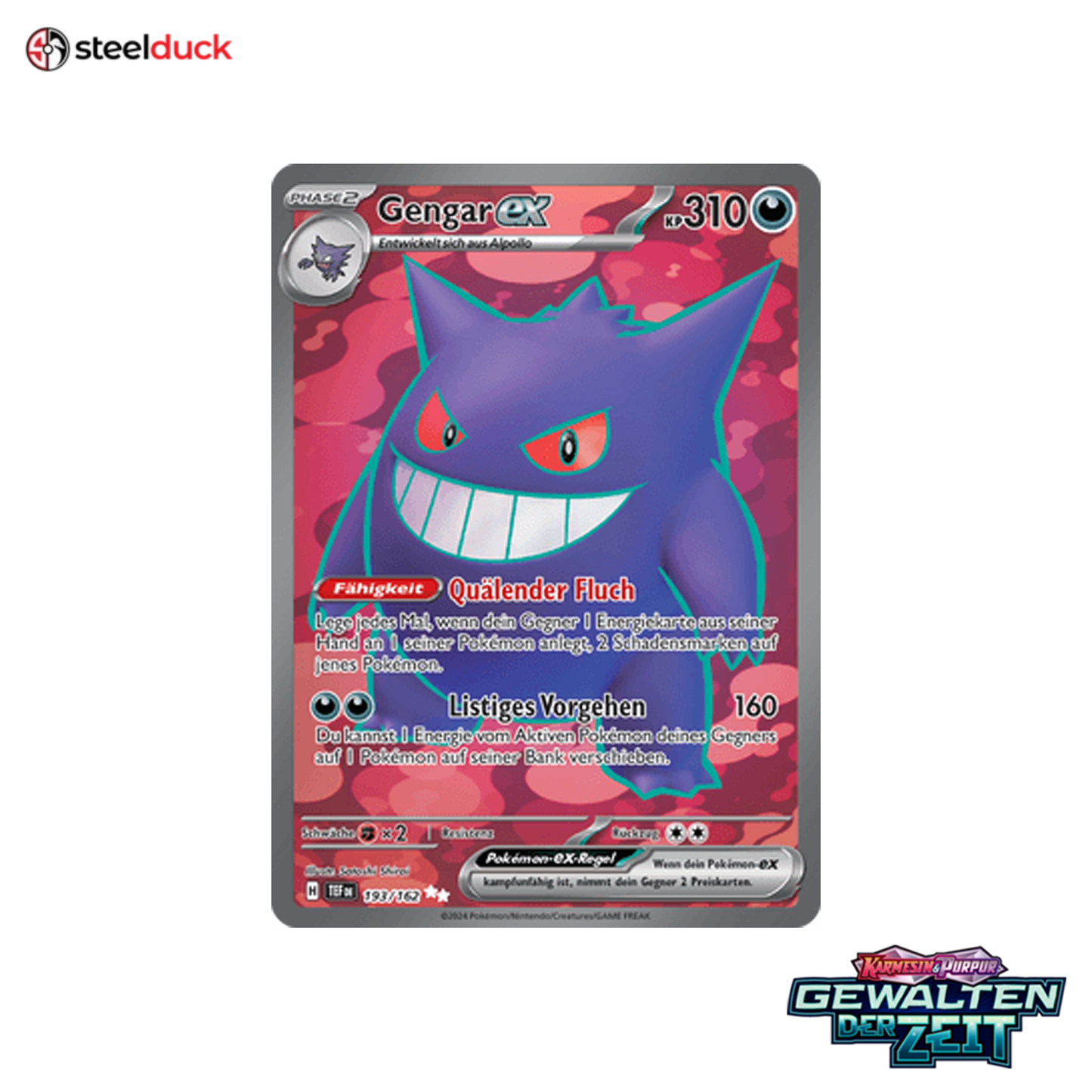 Gengar ex (193/162) Gewalten der Zeit - Ultra Rare