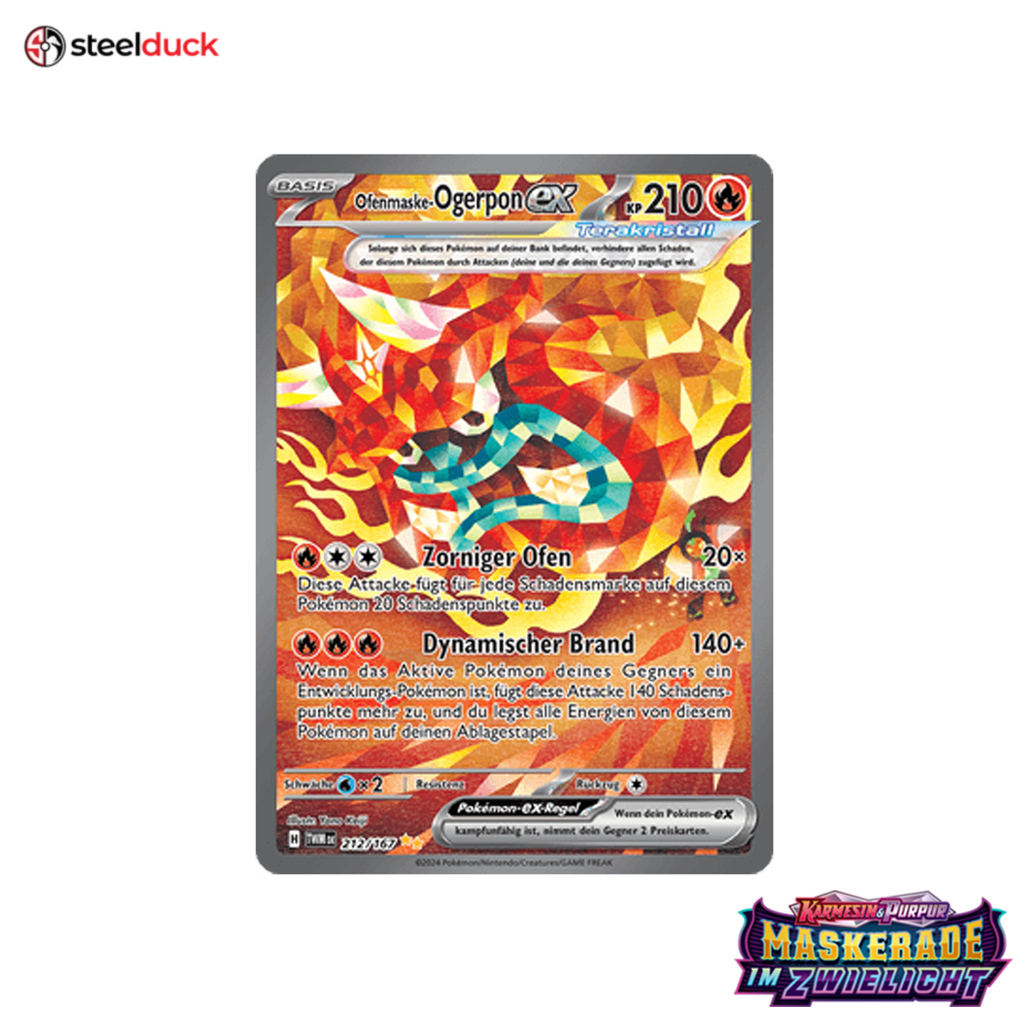 Ofenmaske-Ogerpon ex (212/167) Maskerade im Zwielicht - Special Illustration Rare