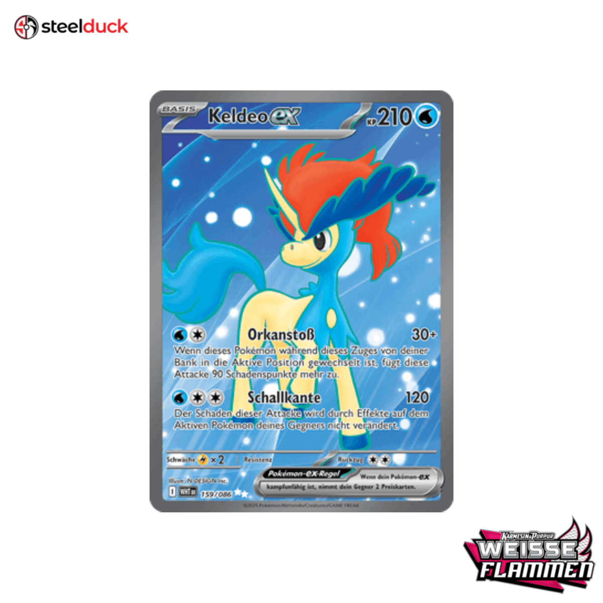 Keldeo ex (159/086) Weiße Flammen - Ultra Rare