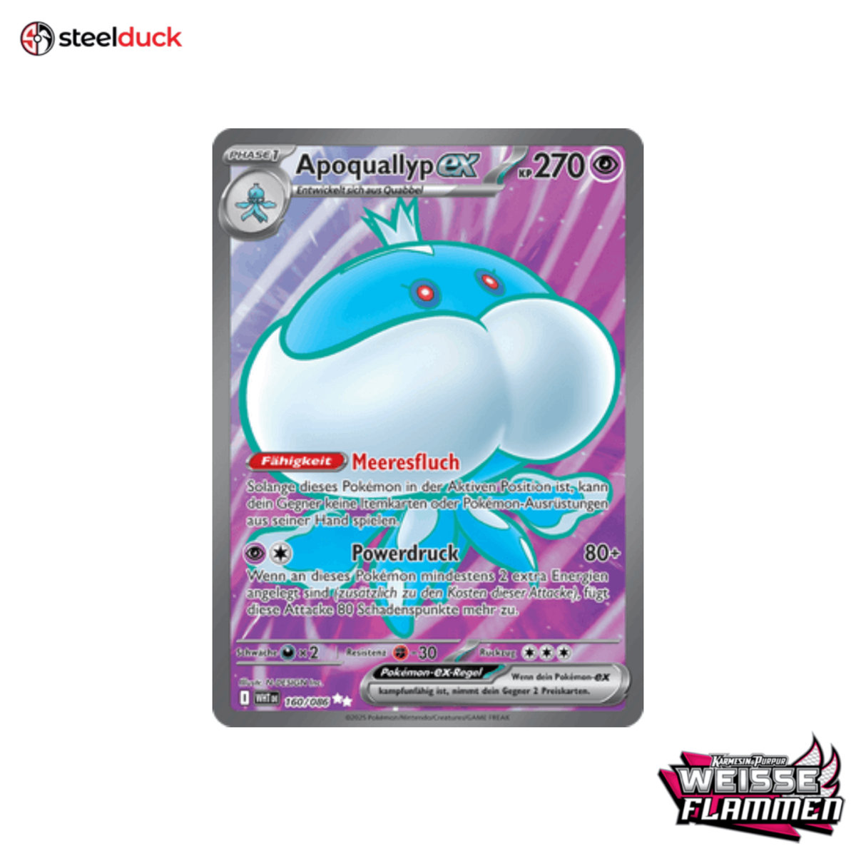 Apoquallyp ex (160/086) Weiße Flammen - Ultra Rare