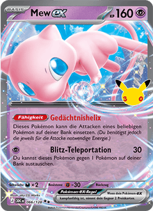 Mew ex (066/128) 30 Jahre - Double Rare