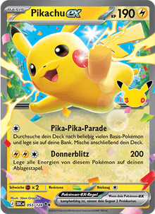 Pikachu ex (053/128) 30 Jahre - Double Rare