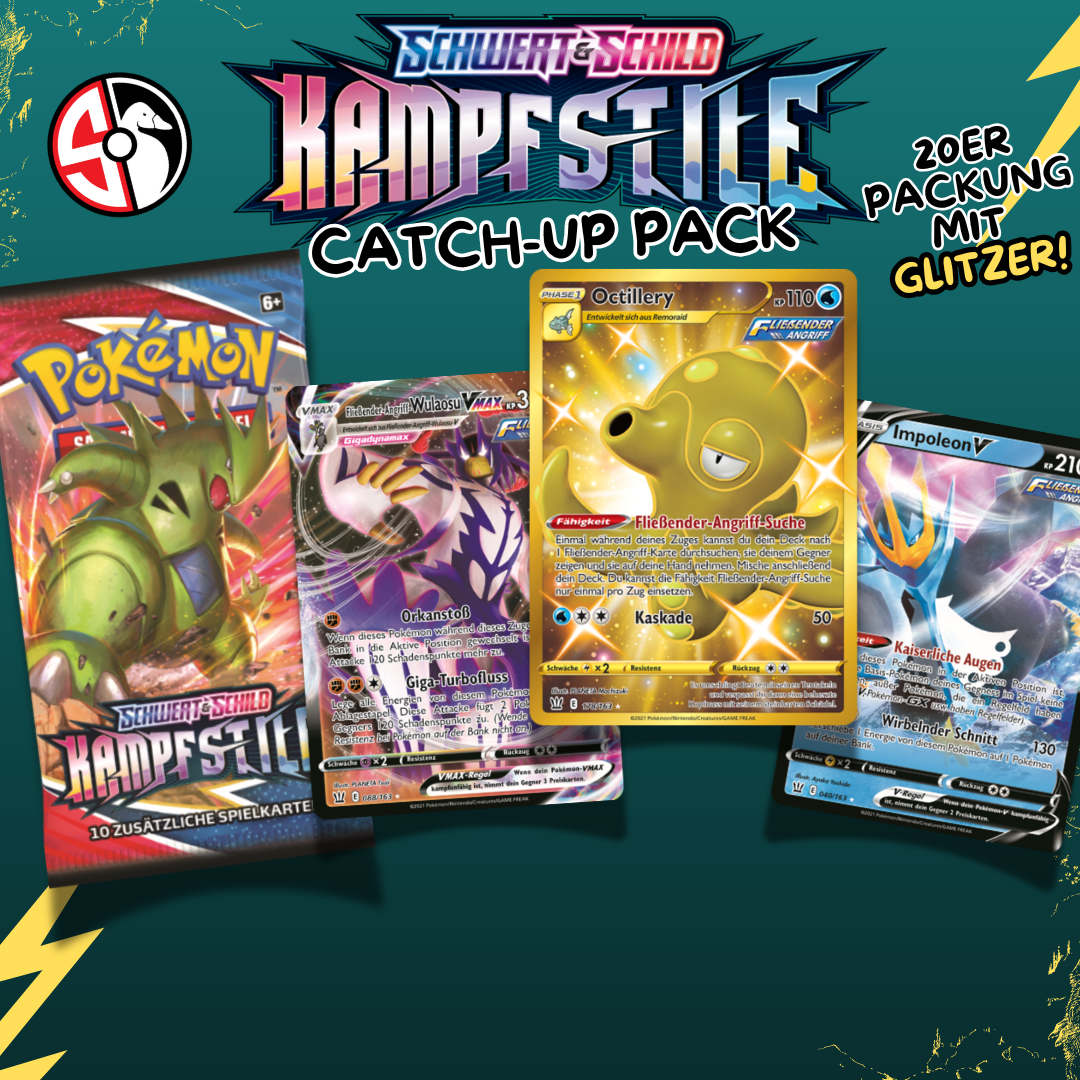 Pokémon Kampfstile – Kartenpaket (20 Karten) – Deutsch – inkl. 1 Hit-Karte