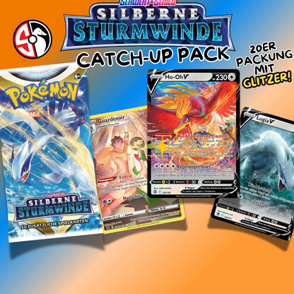 Pokémon Silberne Sturmwinde – Kartenpaket (20 Karten) – Deutsch – inkl. 1 Hit-Karte