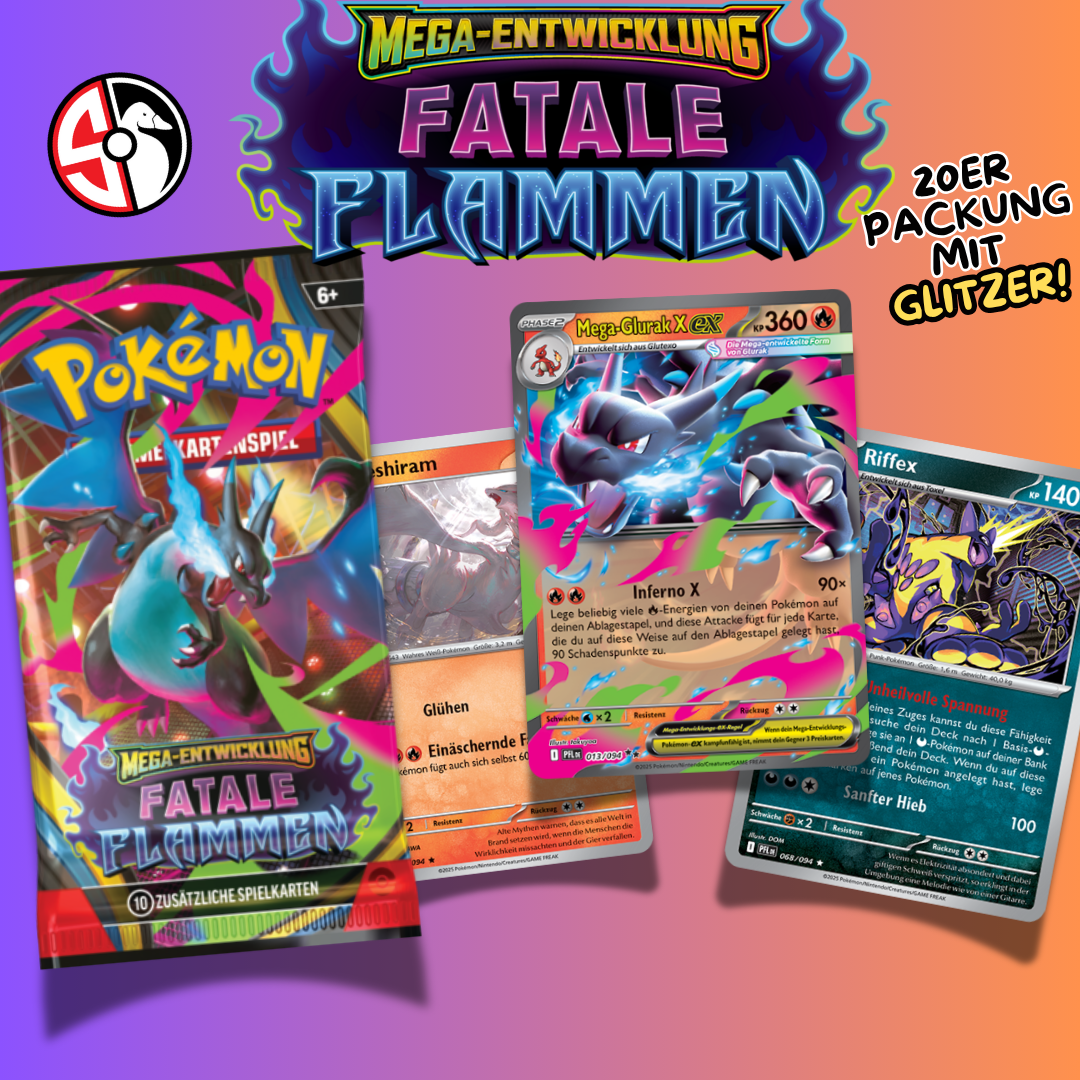 Pokémon Fatale Flammen – Kartenpaket (20 Karten) – Deutsch