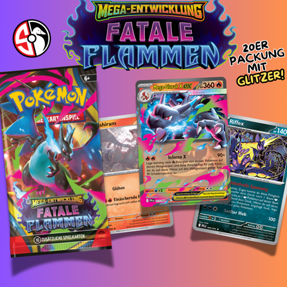 Pokémon Fatale Flammen – Kartenpaket (20 Karten) – Deutsch